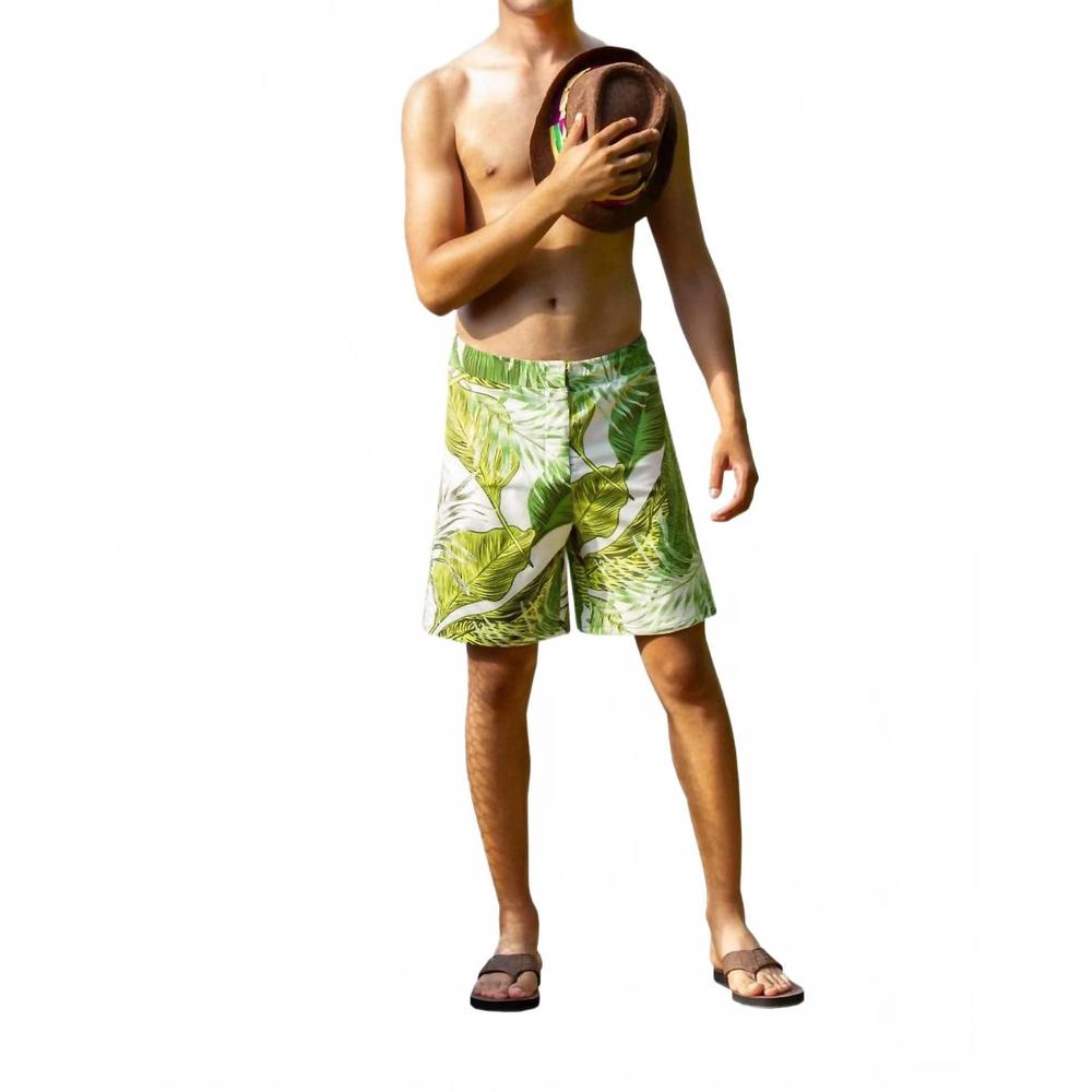 NEW GYV ME BODY velcro fly board short in palm print